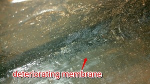 deterioration of roof membrane