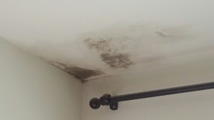 stains on the ceiling from a leak