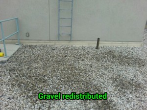 gravel redistributed